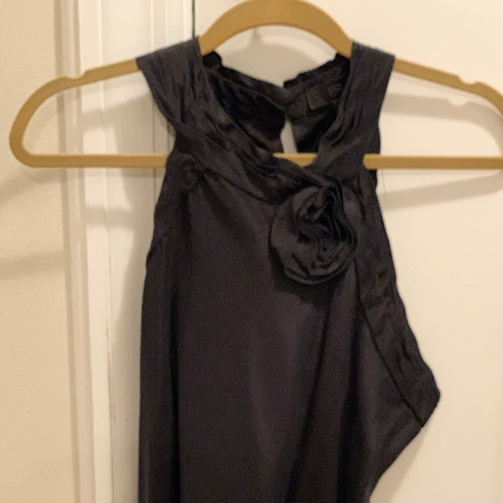 Black halter neck blouse